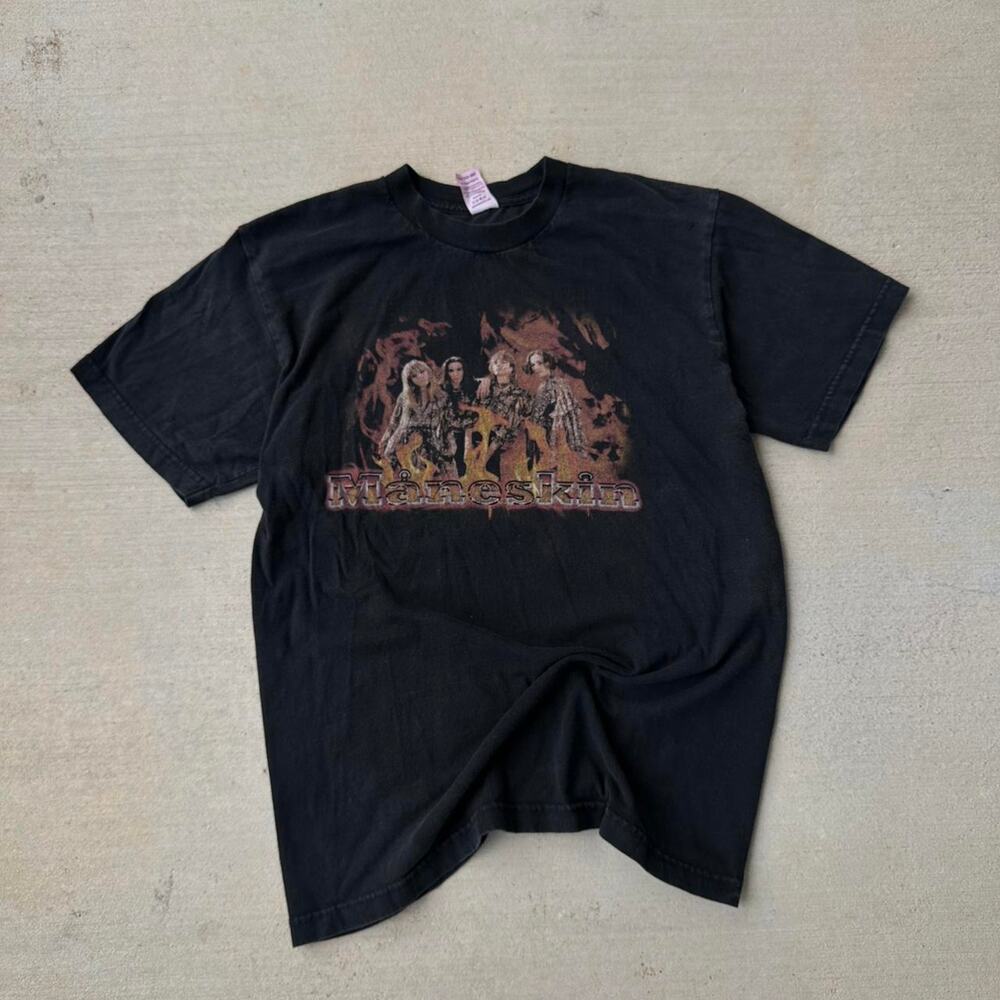 Vintage y2k Måneskin Rock Band Tee Shirt